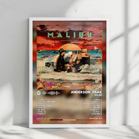 Anderson .Paak "Malibu" Album Cover Poster - with Complete Tracklist