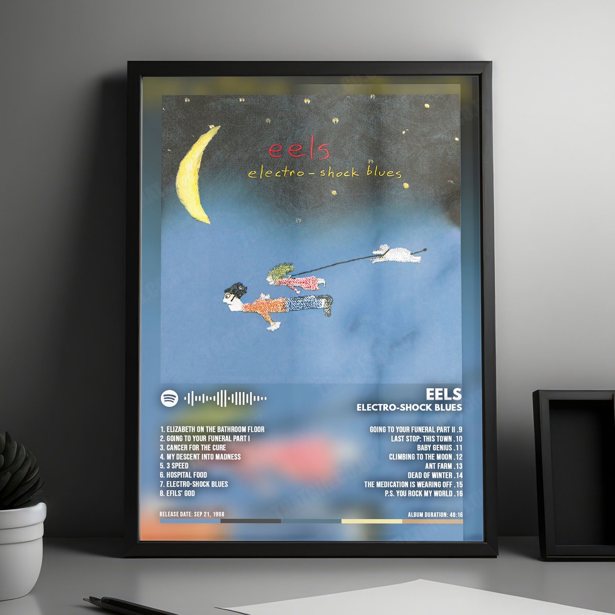 Eels "Electro-Shock Blues" Album Cover Poster - with Complete Tracklist