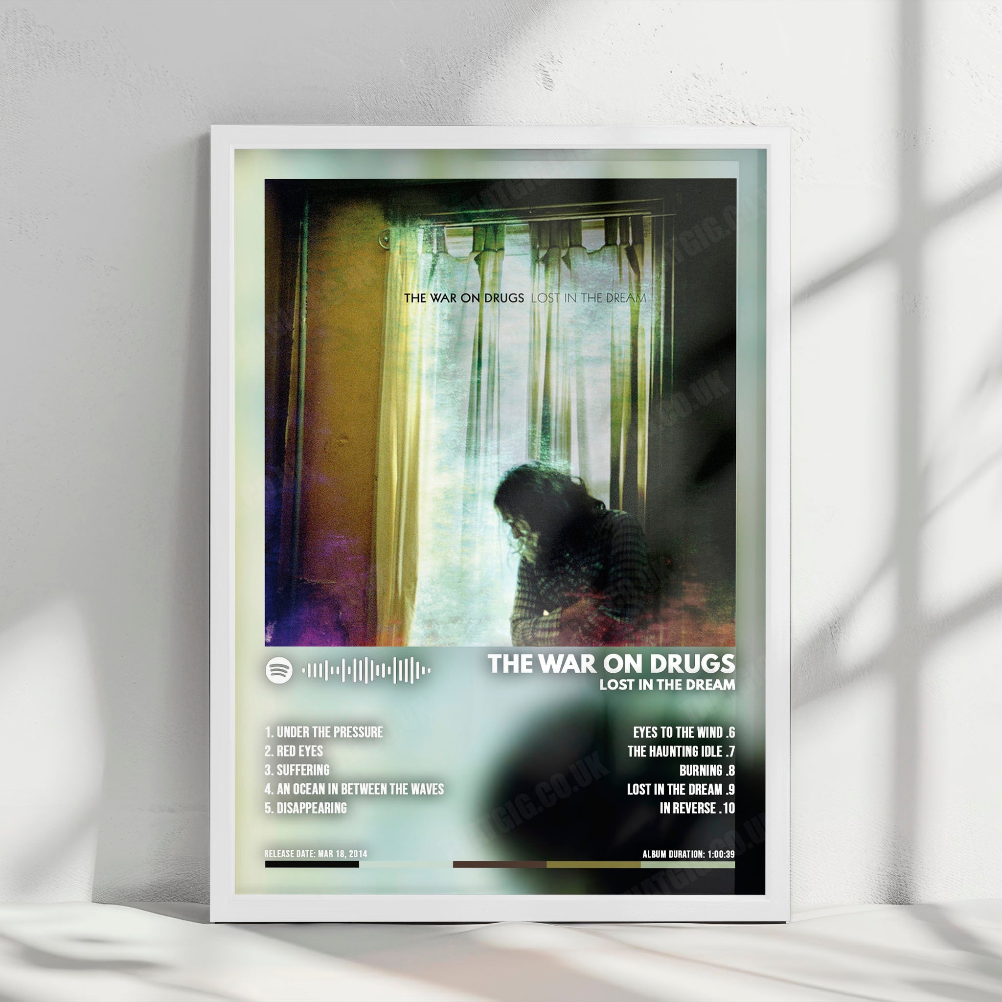 The War on Drugs "Lost in the Dream" Album Cover Poster - with Complete Tracklist