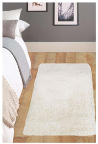Soft Washable Ivory Shaggy Rug | SA-01