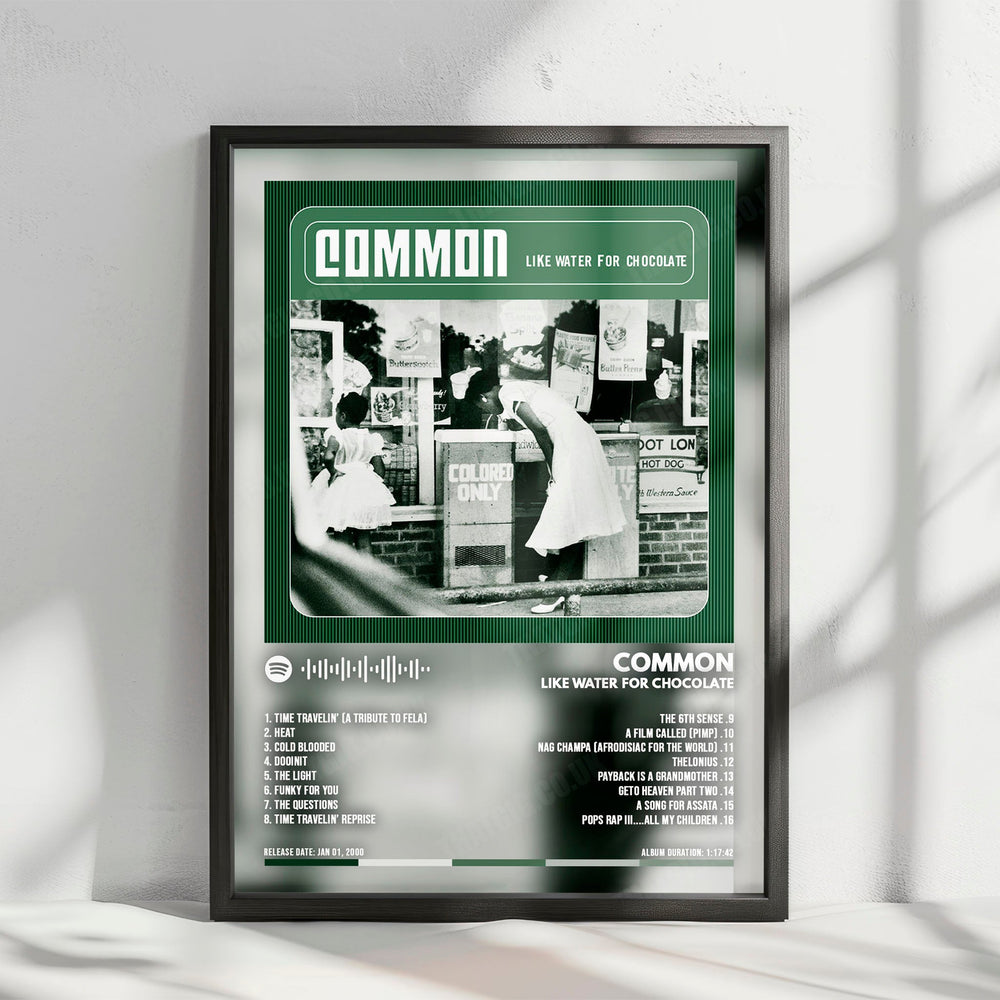 Common "Like Water for Chocolate  " Album Cover Poster - with Complete Tracklist