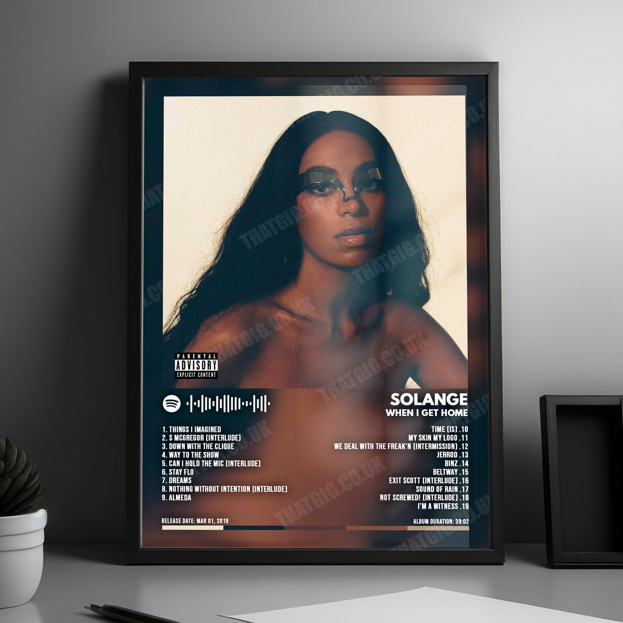 Solange "When I Get Home" Album Cover Poster - with Complete Tracklist