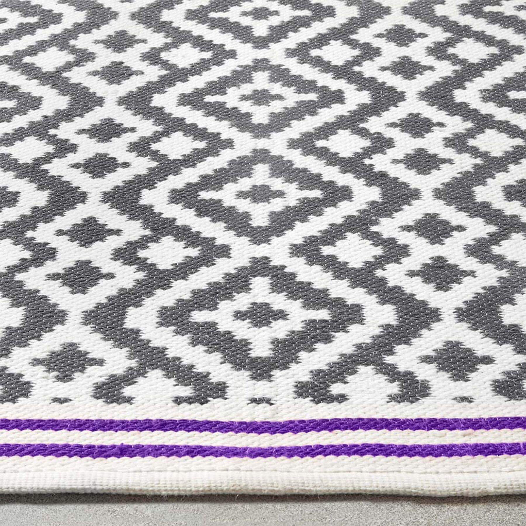 Aztec Warm Grey Outdoor Rug
