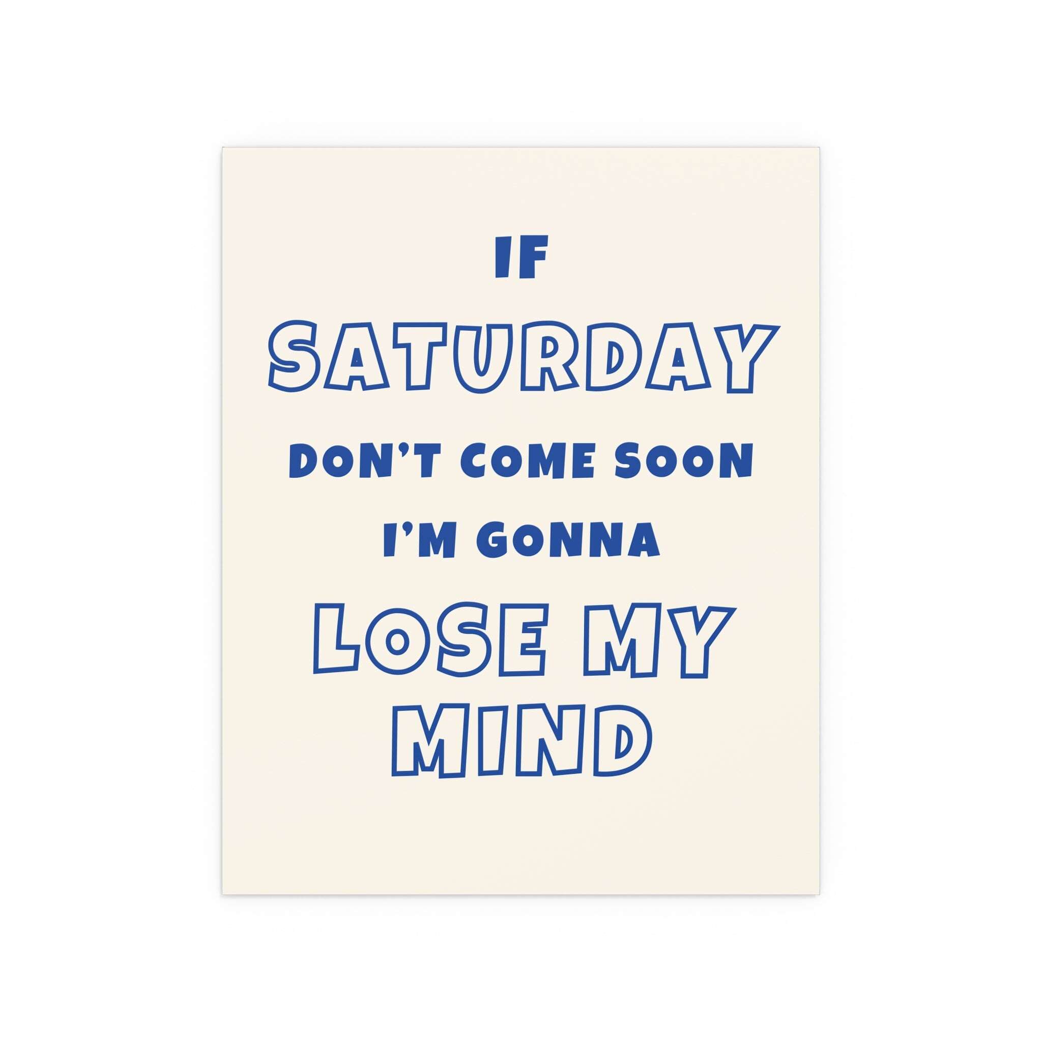 Sam Fender - Saturday (Off-white & Blue)