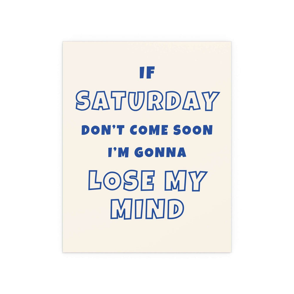 Sam Fender - Saturday (Off-white & Blue)