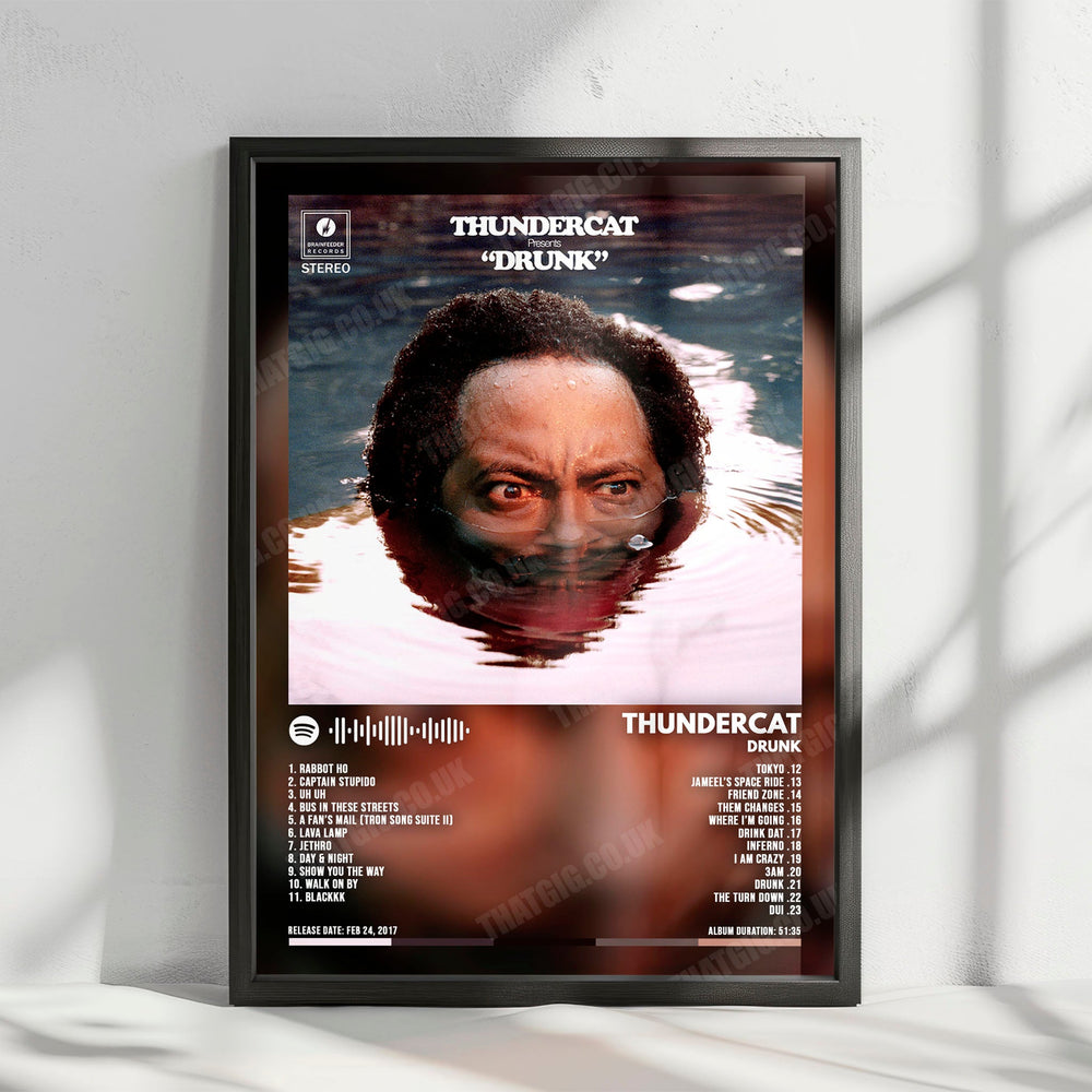 Thundercat "Drunk" Album Cover Poster - with Complete Tracklist