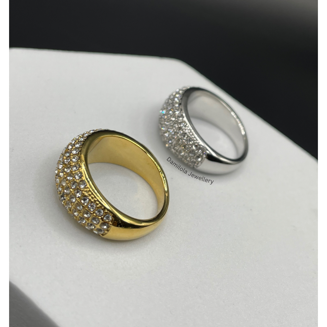 Diamanté Glow Ring