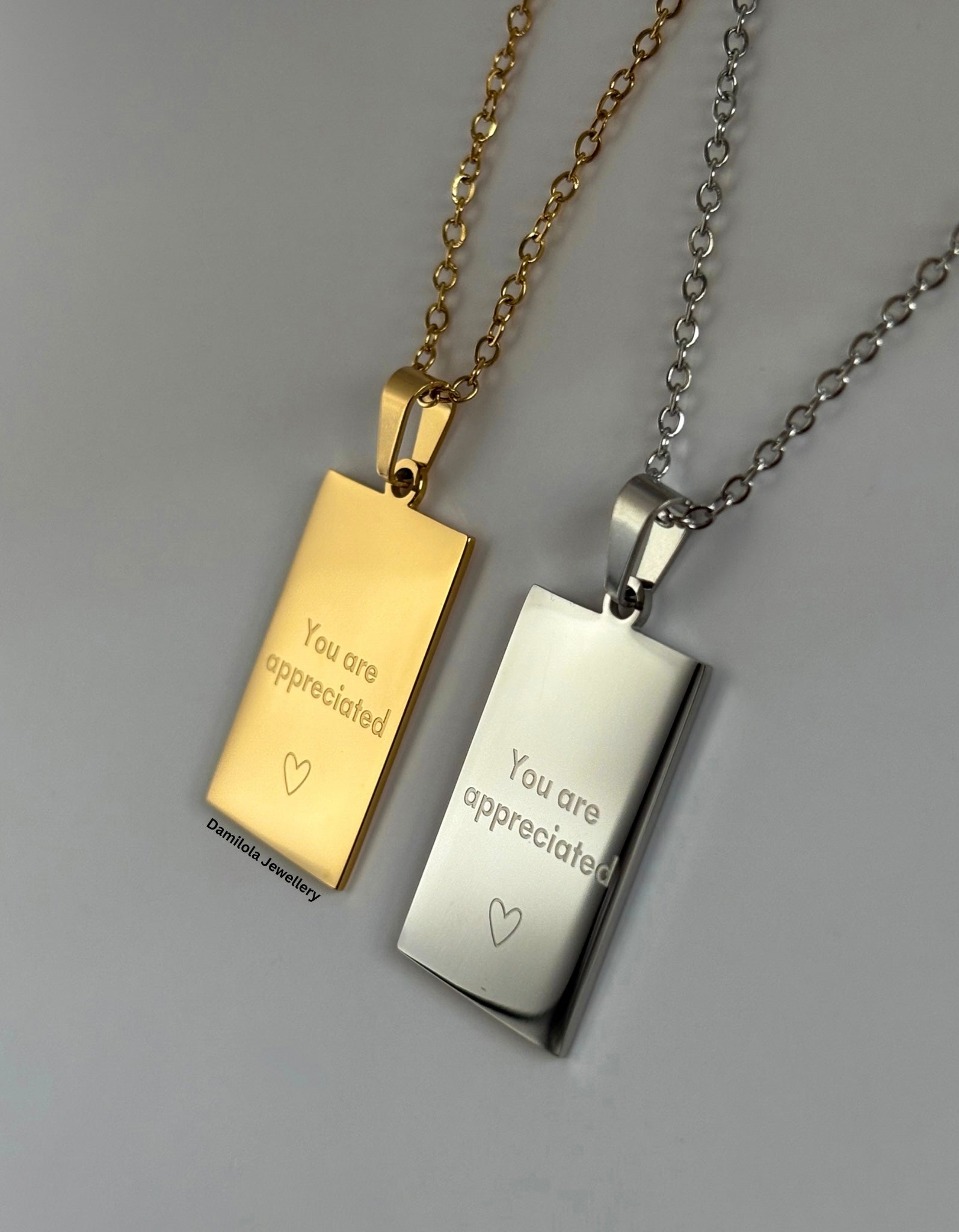 ‘Queen of my Heart’ Necklace - Gold/Silver - Double sided