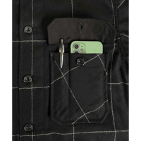 Wool Workshirt in Black Window Pane