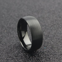 The Antares - 8mm Brushed Black Tungsten Ring