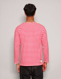 Vintage Naval Long Sleeve T-Shirt in Red Stripe
