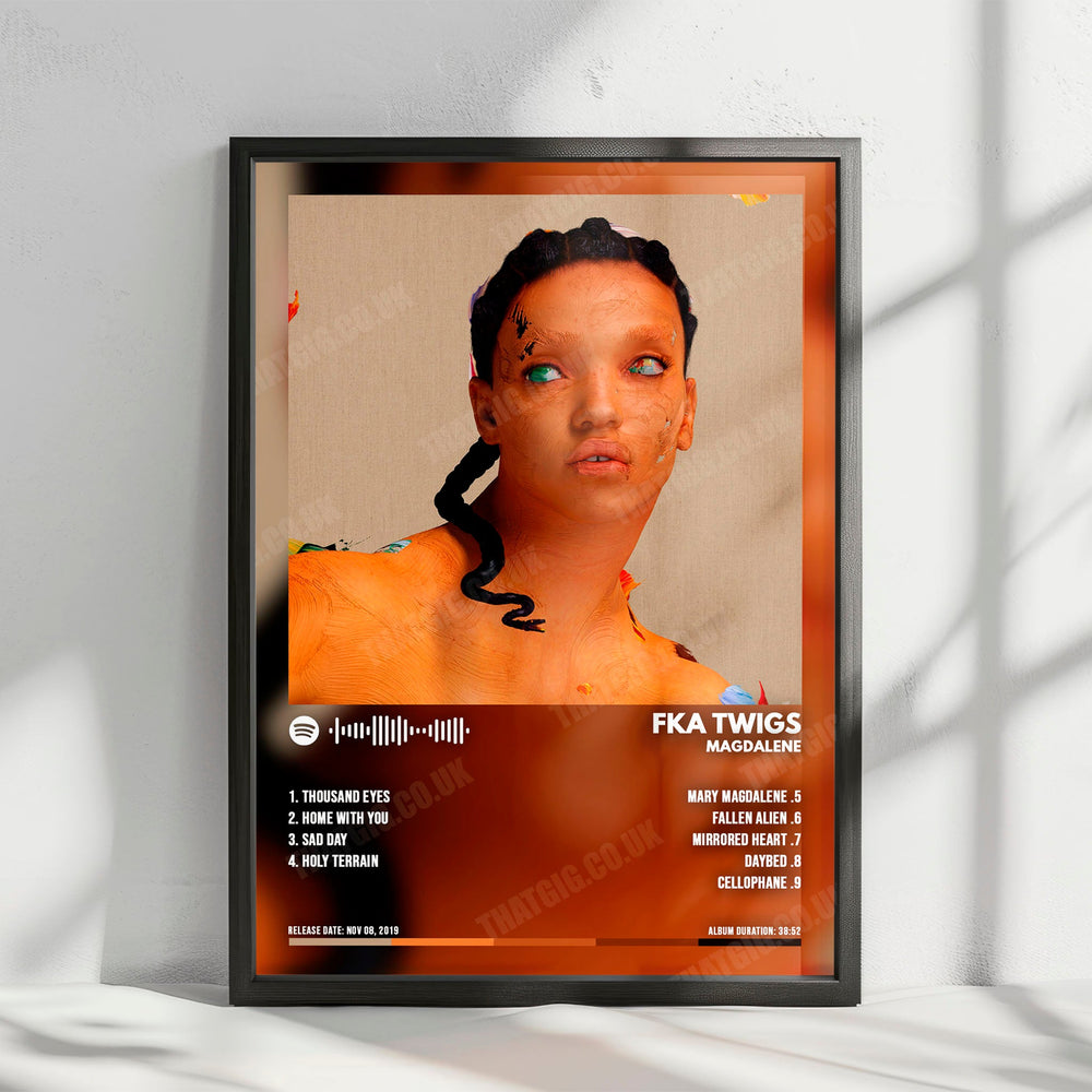 FKA twigs "MAGDALENE" Album Cover Poster - with Complete Tracklist