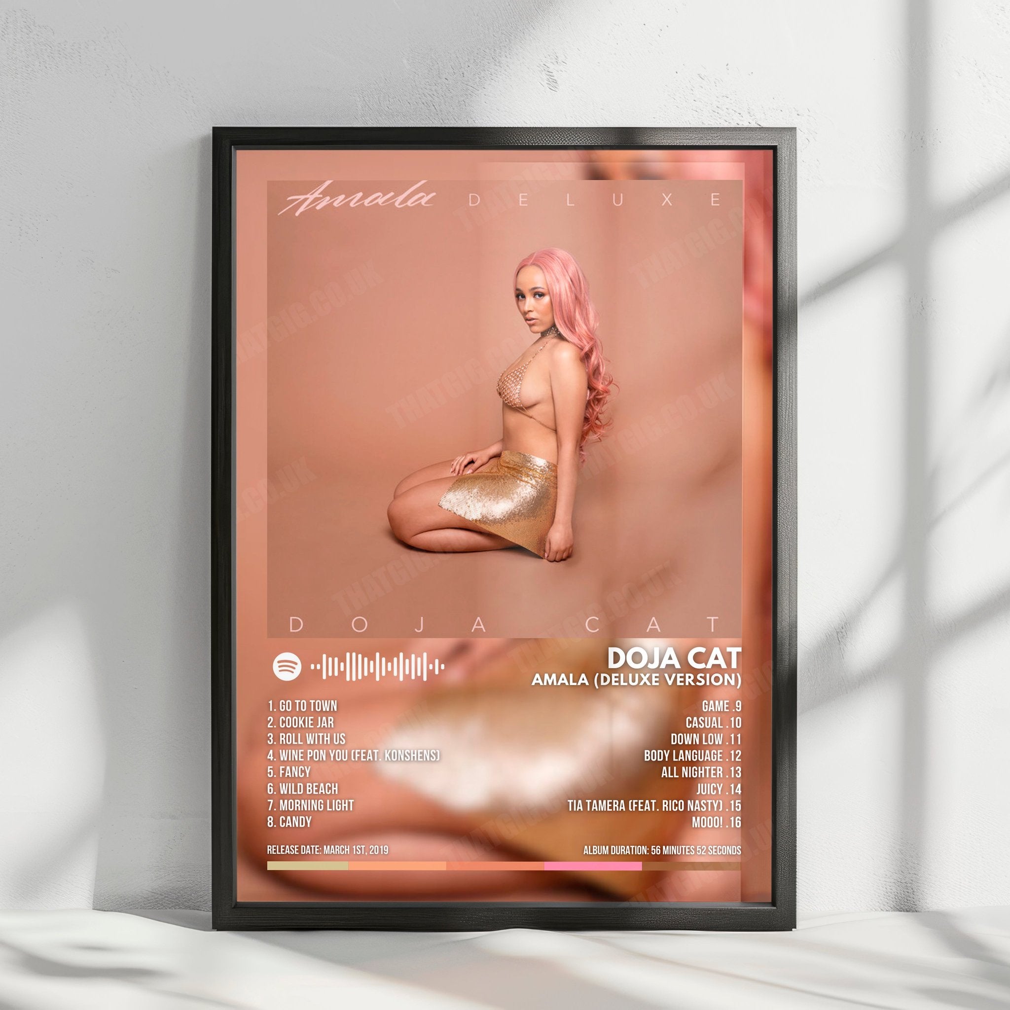 Doja Cat "Amala (Deluxe Version)" Album Cover Poster - with Complete Tracklist