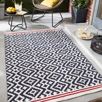 Aztec Blue Outdoor Rug