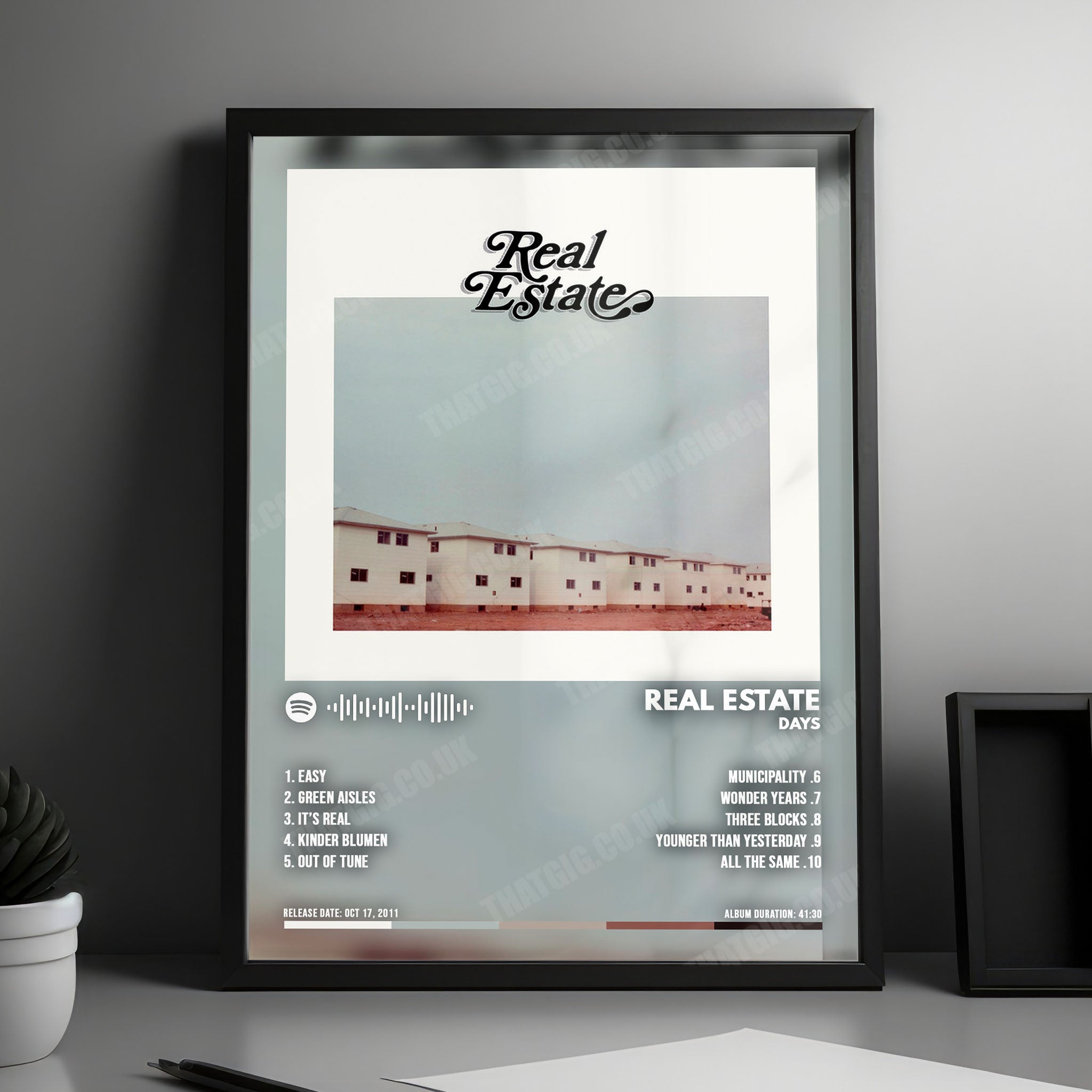 Real Estate "Days" Album Cover Poster - with Complete Tracklist