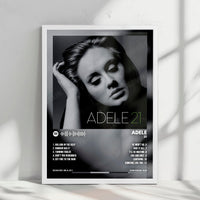 Adele "21" Album Cover Poster - with Complete Tracklist