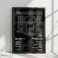 Royce da 5'9" "Success Is Certain" Album Cover Poster - with Complete Tracklist
