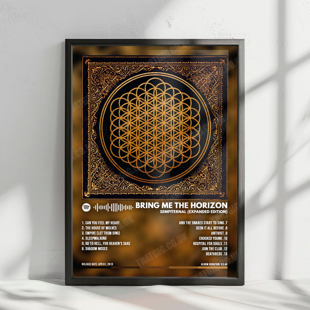 Bring Me The Horizon "Sempiternal" Album Cover Poster - with Complete Tracklist