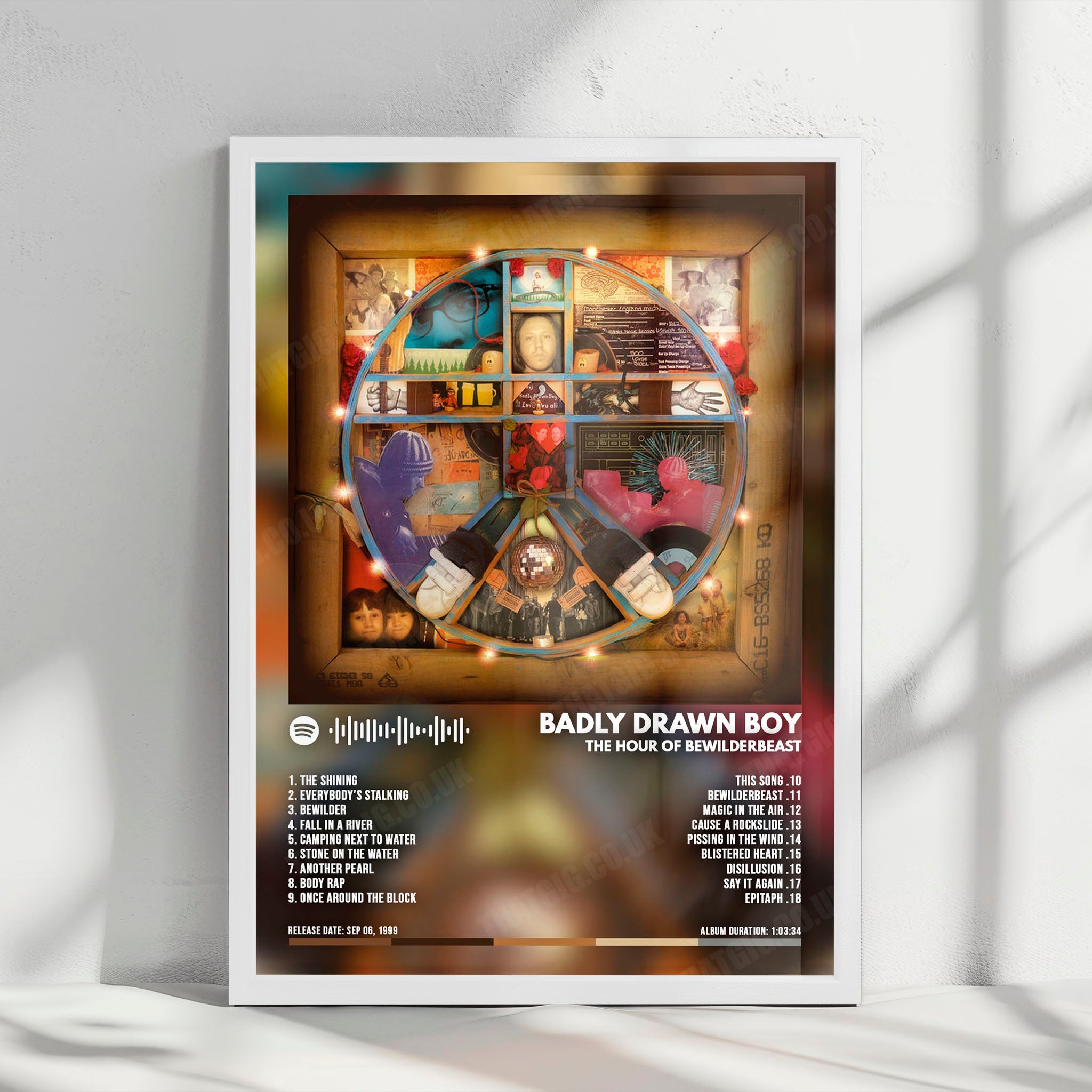 Badly Drawn Boy "The Hour of Bewilderbeast" Album Cover Poster - with Complete Tracklist