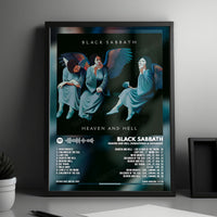 Black Sabbath "Heaven and Hell" Album Cover Poster - with Complete Tracklist