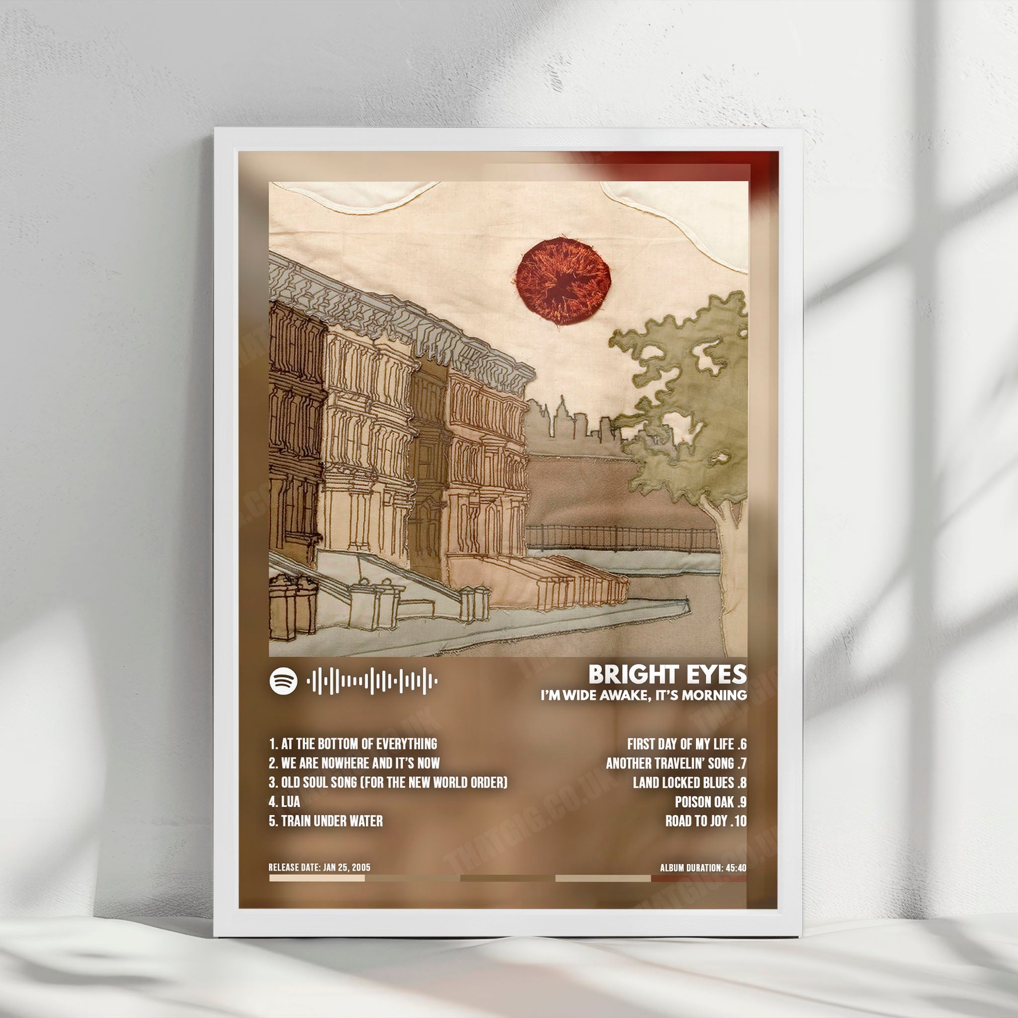 Bright Eyes "I'm Wide Awake, It's Morning" Album Cover Poster - with Complete Tracklist