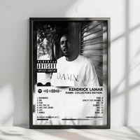 Kendrick Lamar "DAMN. Collectors Edition" Album Cover Poster - with Complete Tracklist