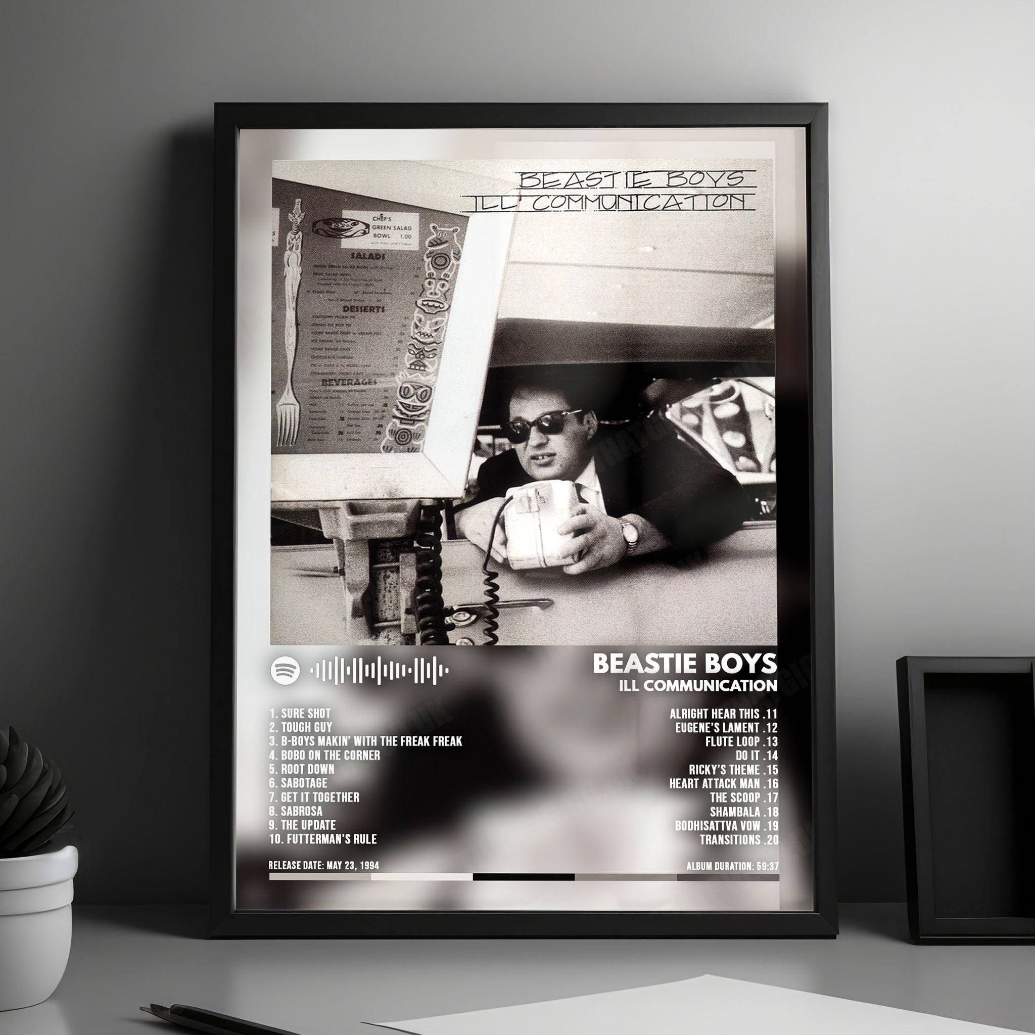Beastie Boys "Ill Communication" Album Cover Poster - with Complete Tracklist