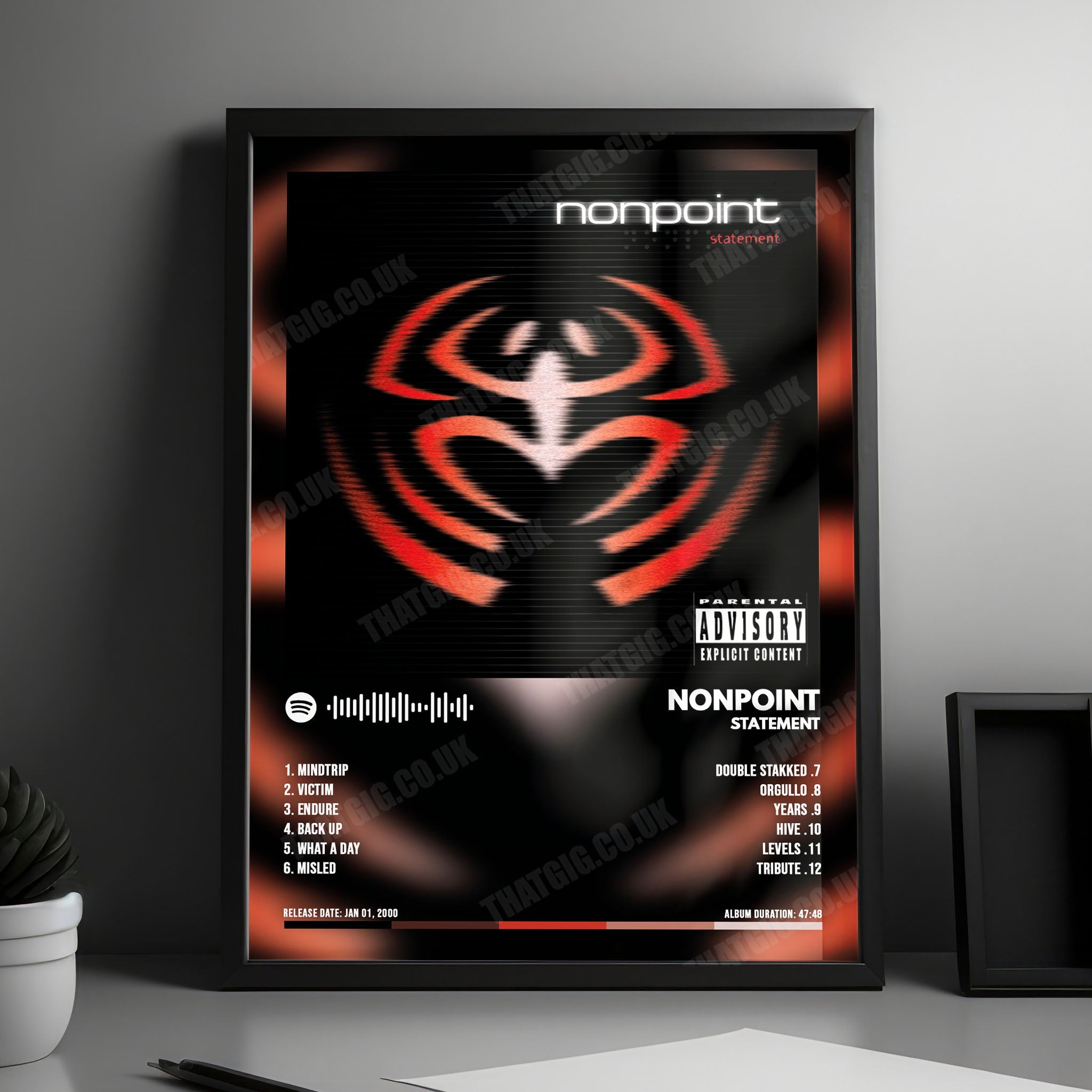 Nonpoint "Statement" Album Cover Poster - with Complete Tracklist