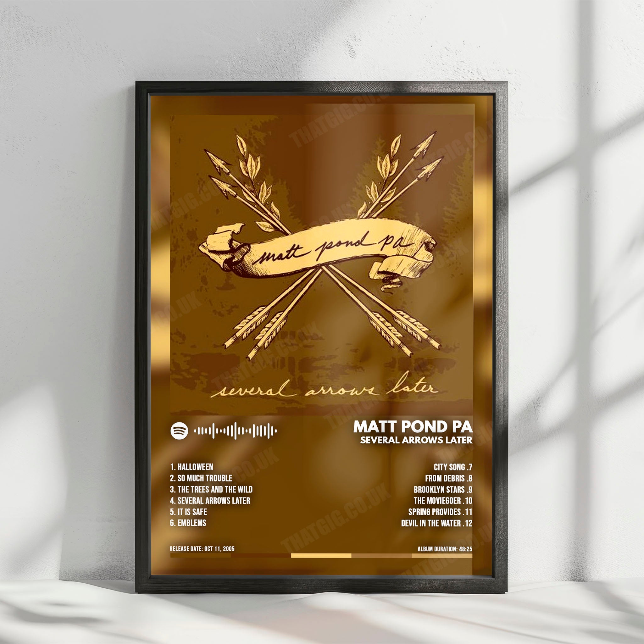 Matt Pond PA "Several Arrows Later" Album Cover Poster - with Complete Tracklist