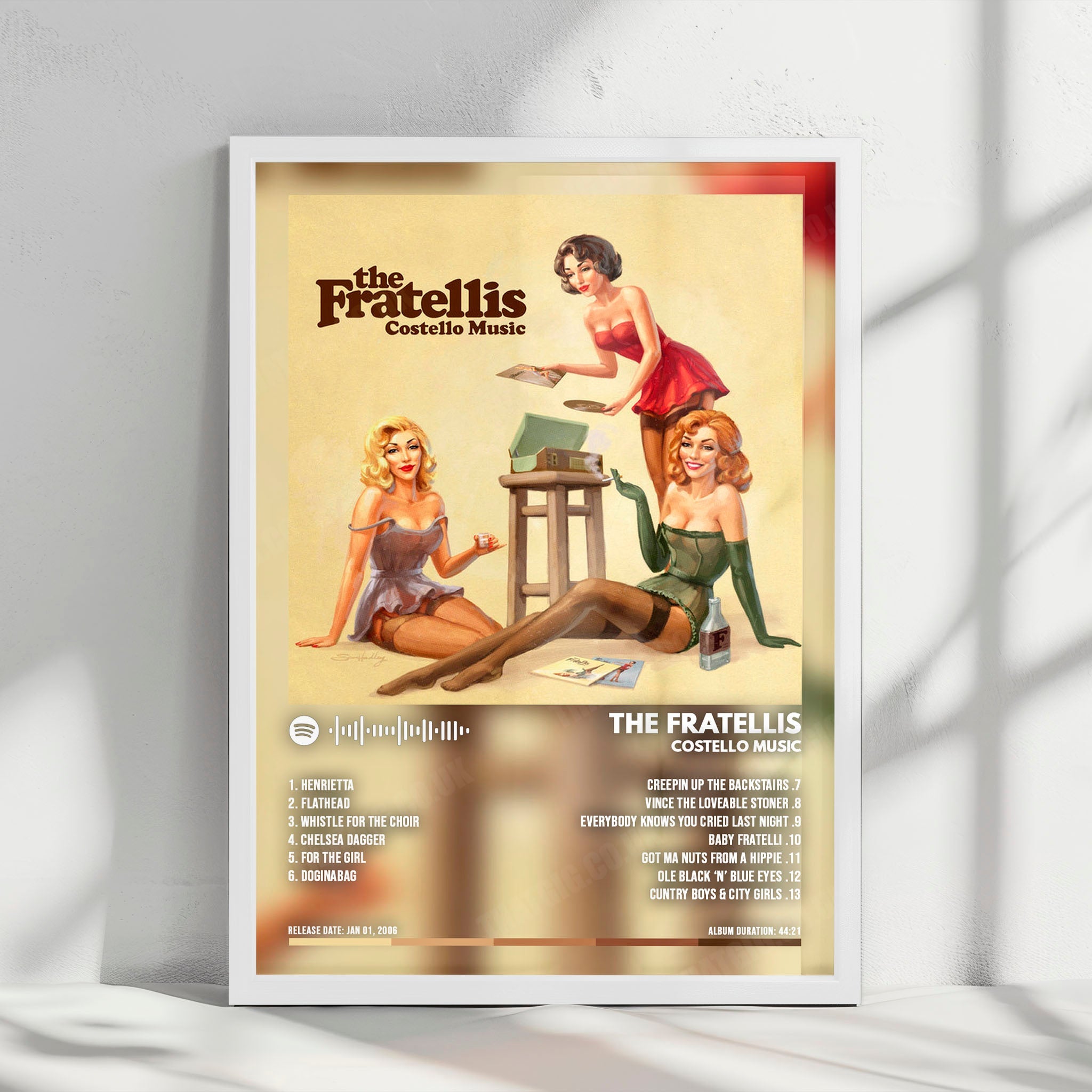 The Fratellis "Costello Music" Album Cover Poster - with Complete Tracklist