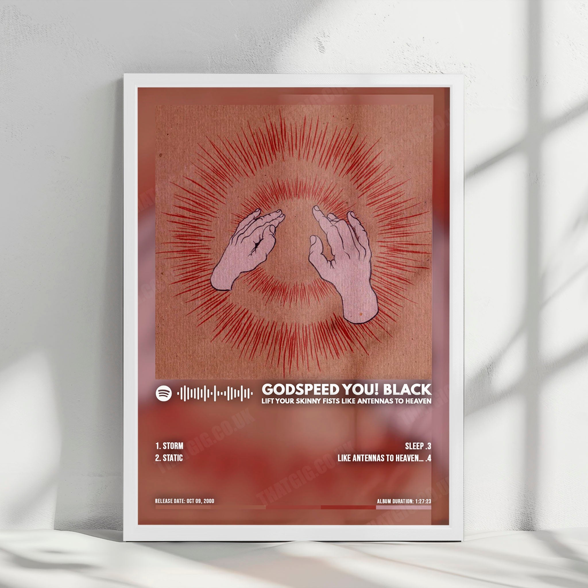 Godspeed You! Black Emperor "Lift Your Skinny Fists Like Antennas To Heaven" Album Cover Poster - with Complete Tracklist