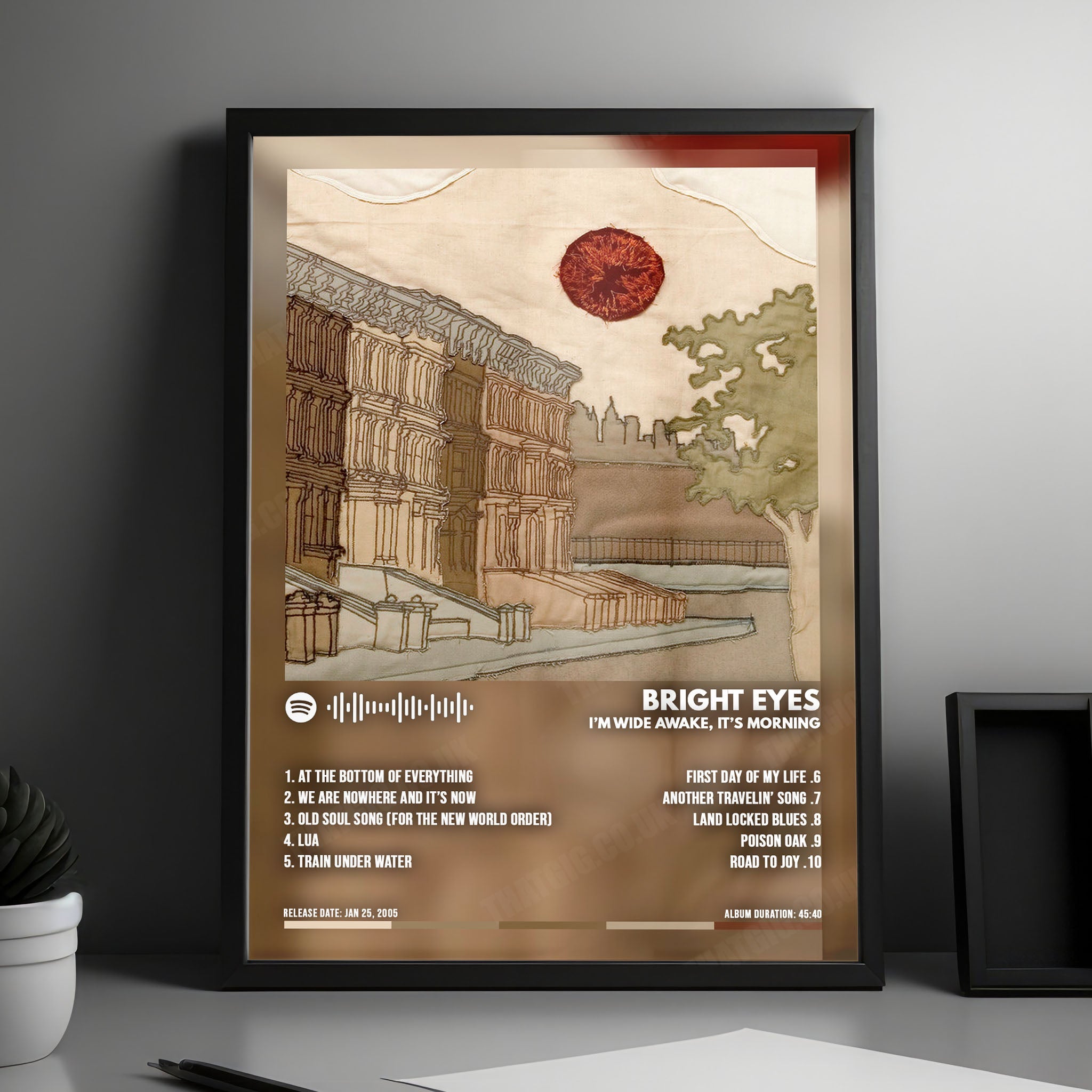 Bright Eyes "I'm Wide Awake, It's Morning" Album Cover Poster - with Complete Tracklist