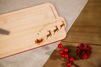 Christmas Wooden Santa Sleigh Cheese Board