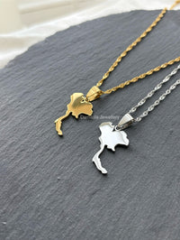 Thailand Map Necklace - Gold/Silver