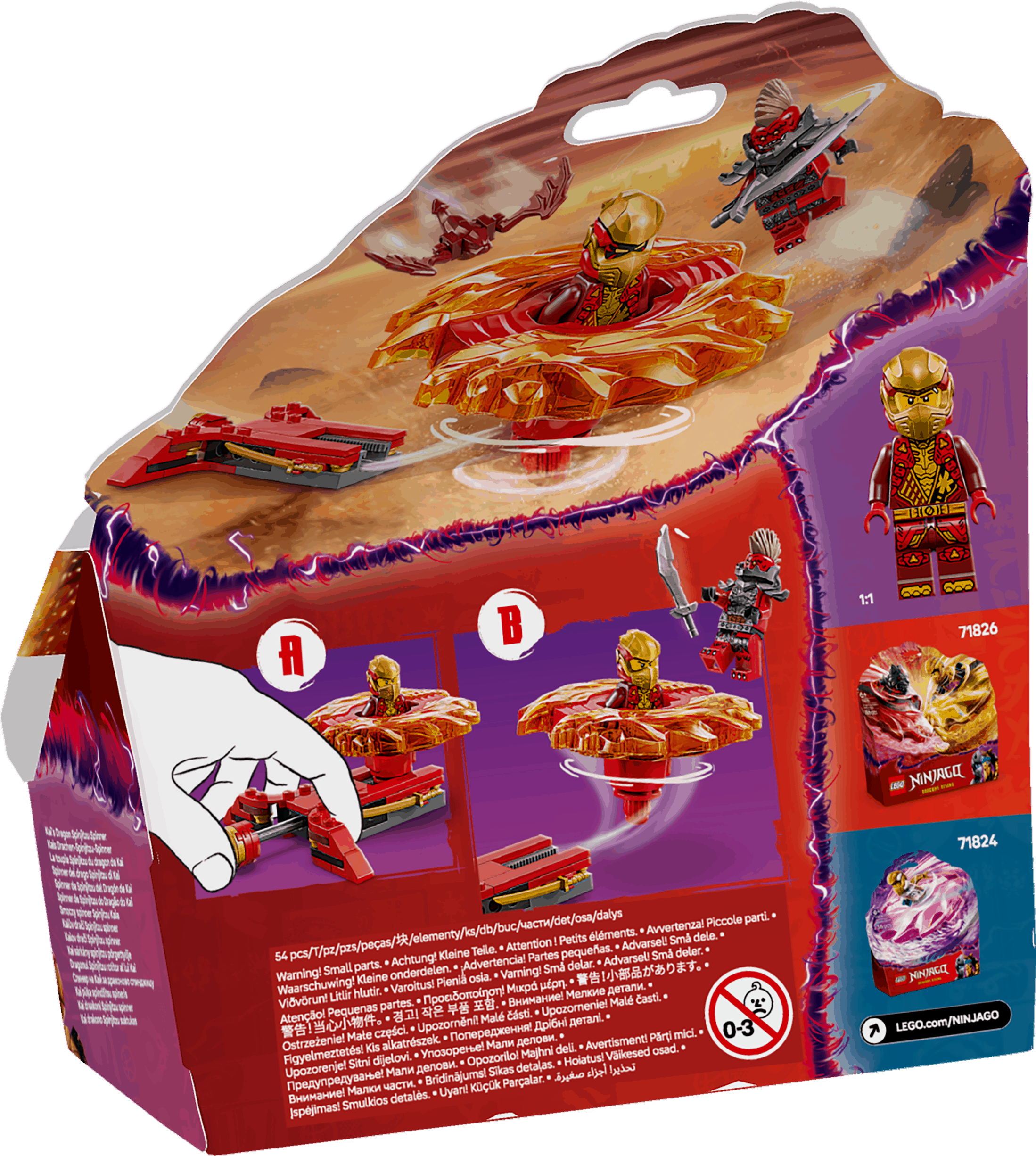 Lego Ninjago 71823 Kai's Dragon Spinjitzu Spinner Playset for Ages 6+