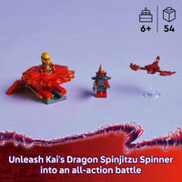 Lego Ninjago 71823 Kai's Dragon Spinjitzu Spinner Playset for Ages 6+
