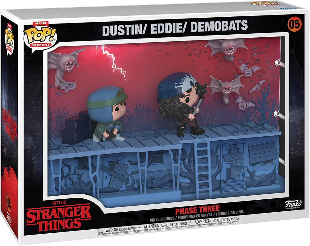 Funko POP! Moments Deluxe: Stranger Things - Dustin, Eddie and the Demobats