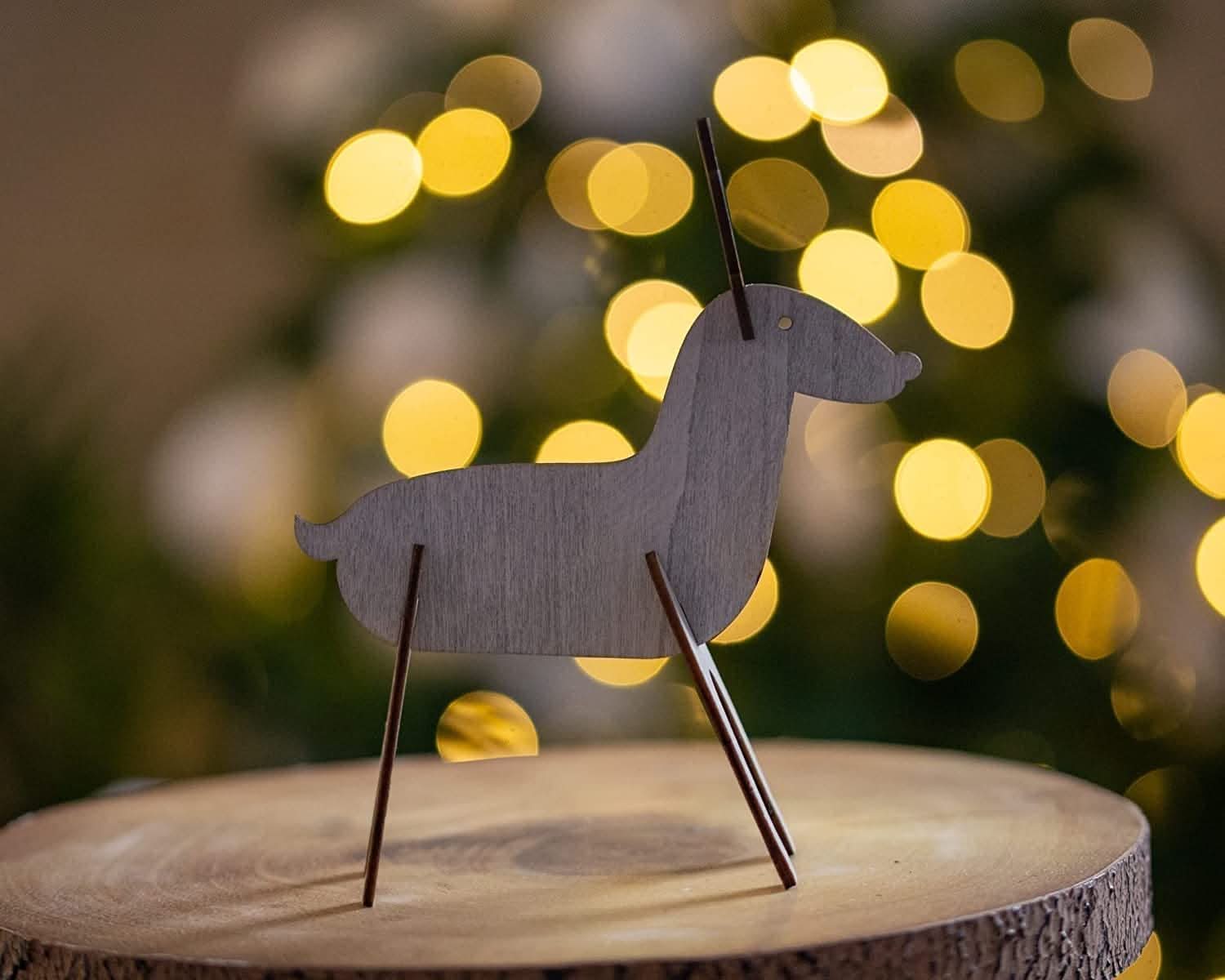Make Your Own Wooden Reindeer Family Christmas Ornaments