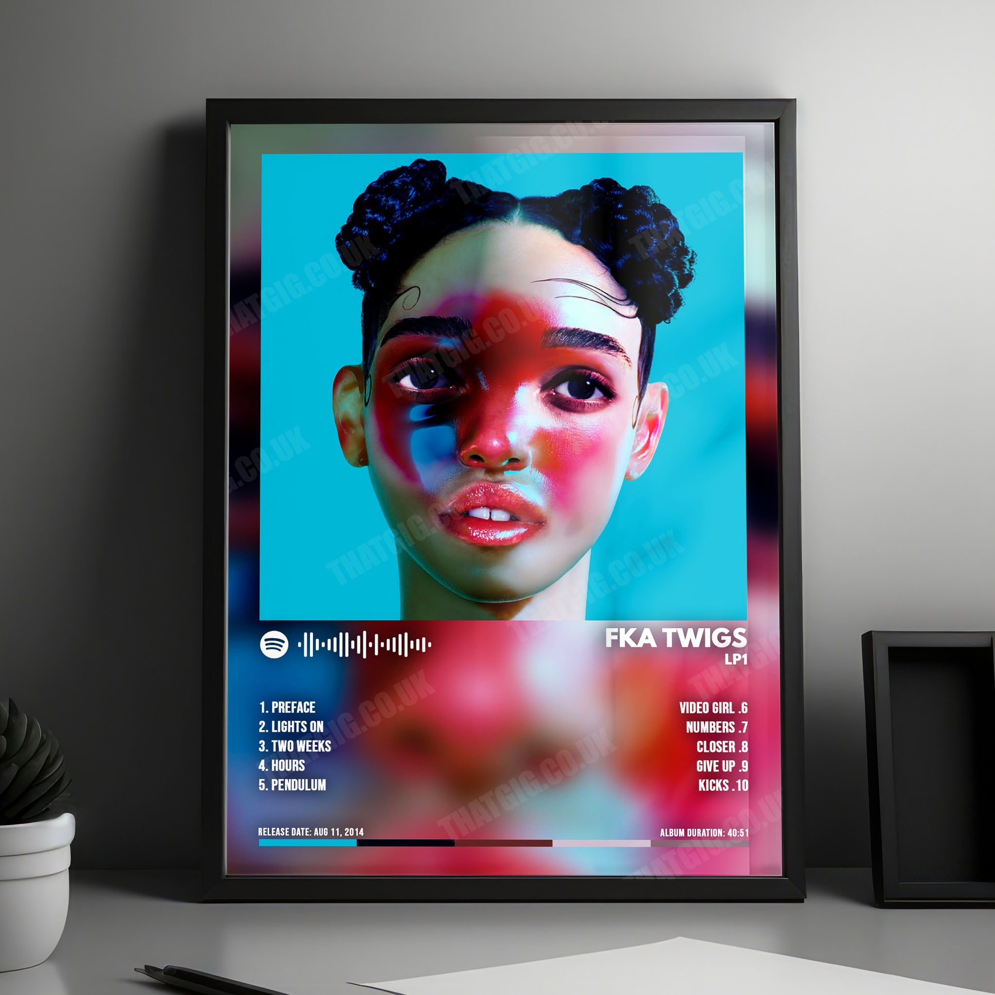 FKA twigs "LP1" Album Cover Poster - with Complete Tracklist