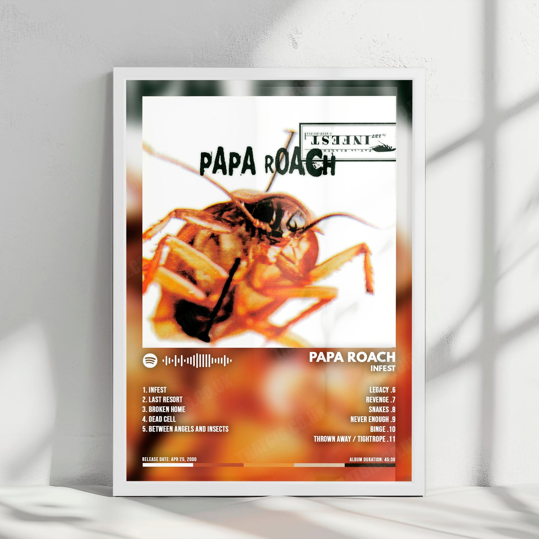 Papa Roach "Infest  " Album Cover Poster - with Complete Tracklist