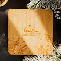 Merry Christmas Bamboo Chopping Board