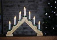 Traditional Wooden Christmas Candle Bridge Light Arch