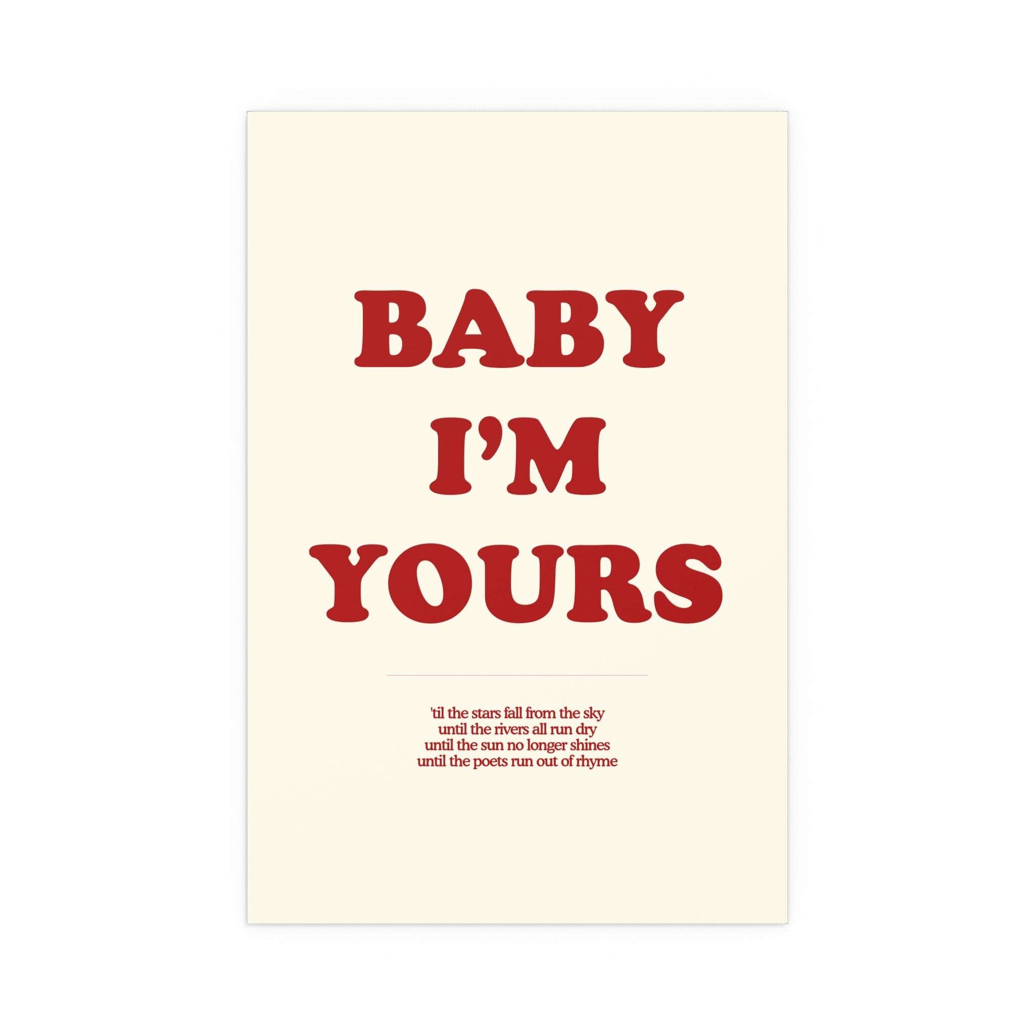 Baby I'm Yours (Off-white & red)
