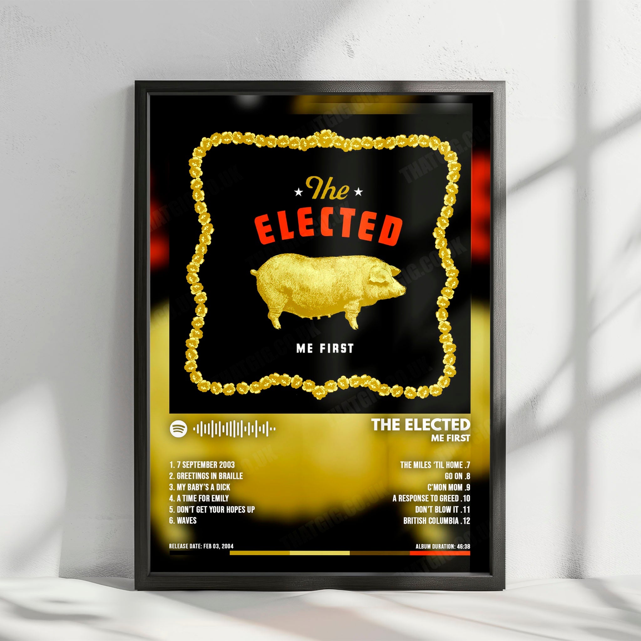 The Elected "Me First" Album Cover Poster - with Complete Tracklist