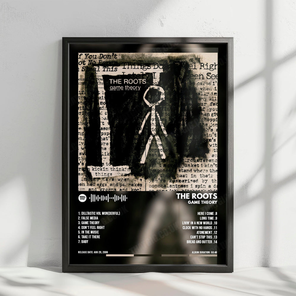 The Roots "Game Theory" Album Cover Poster - with Complete Tracklist