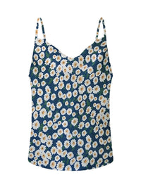 Cowl Neck Cami Top In Daisy Floral