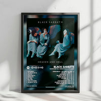 Black Sabbath "Heaven and Hell" Album Cover Poster - with Complete Tracklist