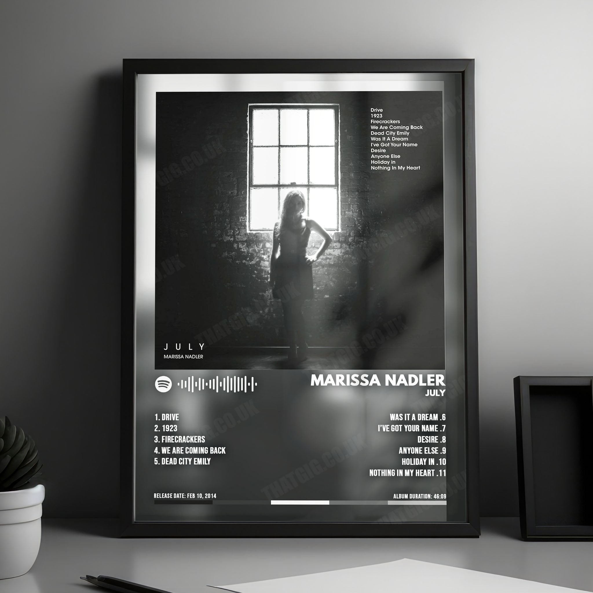 Marissa Nadler "July" Album Cover Poster - with Complete Tracklist