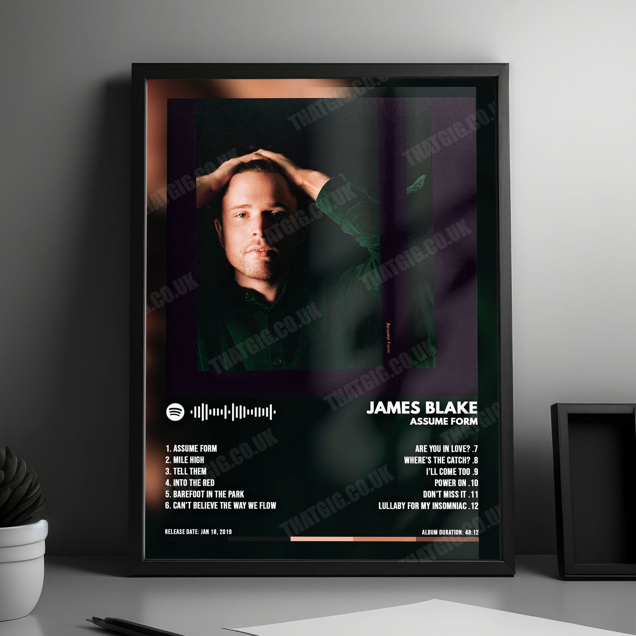 James Blake "Assume Form" Album Cover Poster - with Complete Tracklist