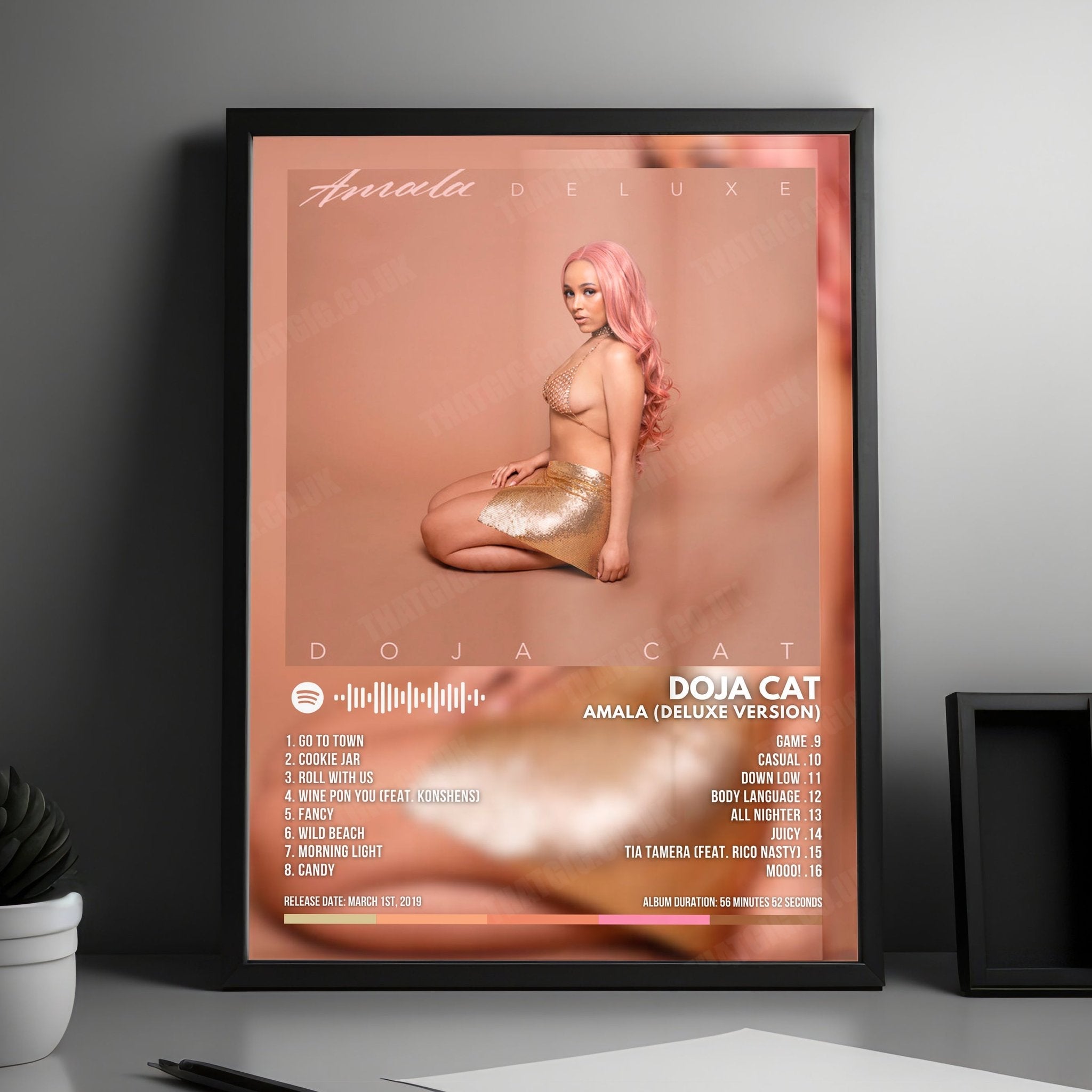 Doja Cat "Amala (Deluxe Version)" Album Cover Poster - with Complete Tracklist